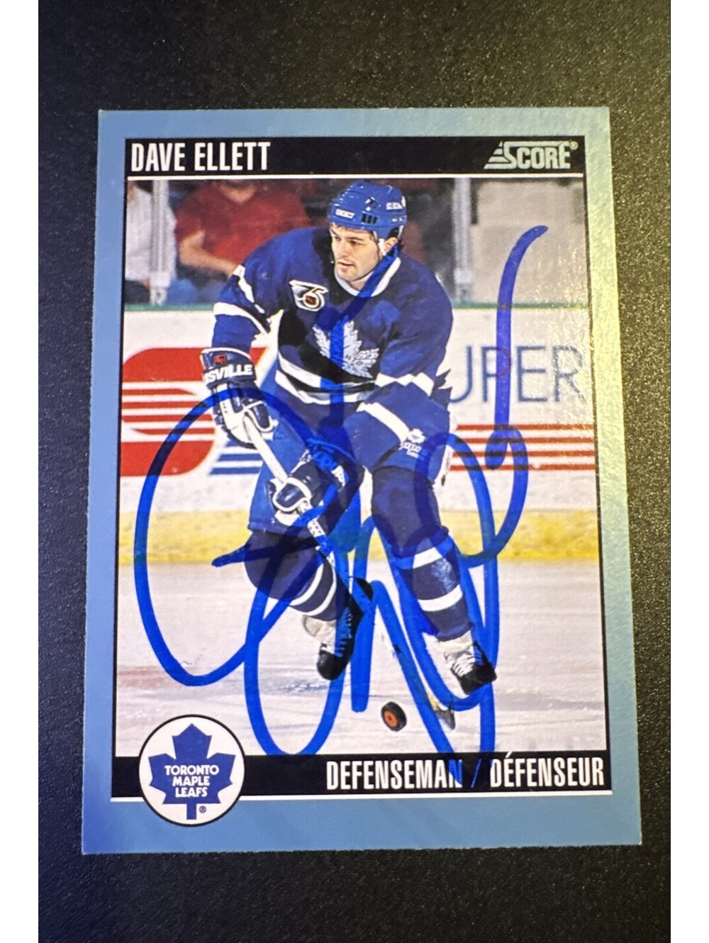 1992-93 Score Canadian - Dave Ellett #152 - Score - TTM Autograph No COA